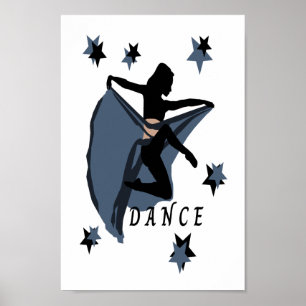Superbe affiche minimaliste de danse