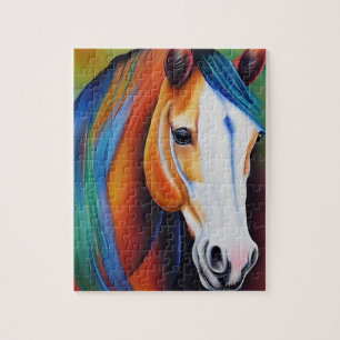 Superbe aquarelle Cheval puzzle puzzle