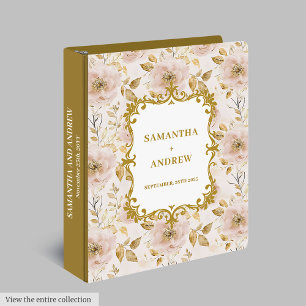 Superbe Blush Gold Mariage Classeur anneau