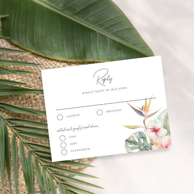 Superbe carte de réponse du Mariage botanique trop (Créateur téléchargé)