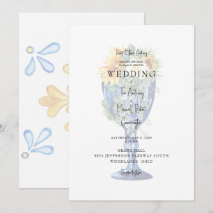 Superbe Faire-part de mariage méditerranéen toscan