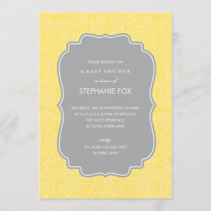 Superbe Floral Party Invitation (Jaune)