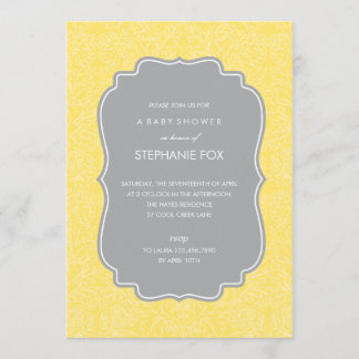Superbe Floral Party Invitation (Jaune)