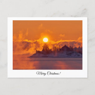 Superbe paysage hivernal Joyeuse carte de Noël