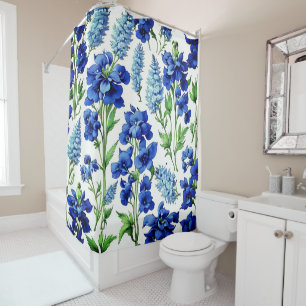 Superbe rideau de douche fleuri