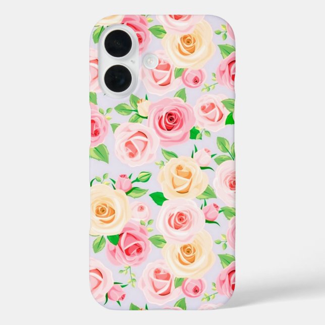 Superbe rose blanche roses Coque-Mate coque iphone (Verso)