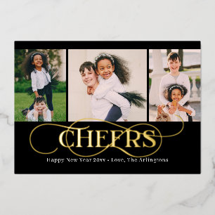 Superbe Swirl FOIL Joyeuse Carte de vacances de No