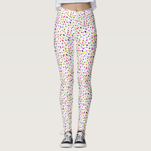 Superbes Leggings à Points Colorés et à Vibes Posi