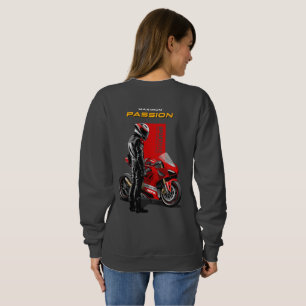 Superbike Racing Maximum Passion Biker Graphic 2 Sweatshirt
