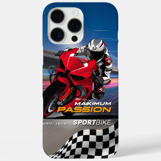 Superbike Racing Maximum Passion Biker Graphic iPhone 16 Pro Max Case