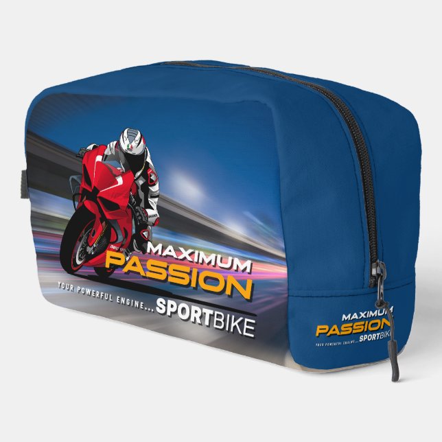 Superbike Racing Maximum Passion Biker Graphic Dopp Kit (Right Corner)