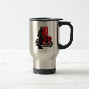 Superbike Racing Maximum Passion Biker Graphic Travel Mug