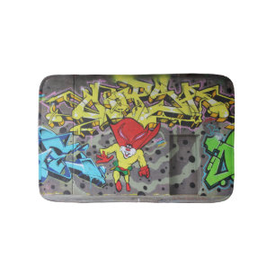 Superbunny Graffiti Bath Mat