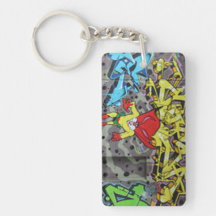 Superbunny Graffiti Keychain