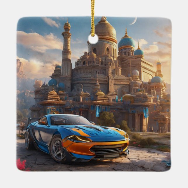 Supercar cool beautiful monastery ceramic ornament (Back)