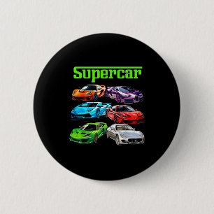 Supercar Cool Car Guy Srts Racing Fan Graphic Men  2 Inch Round Button