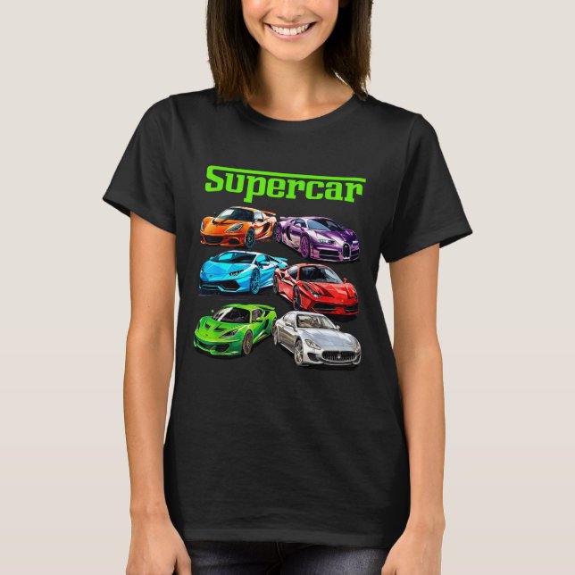 Supercar Cool Car Guy Srts Racing Fan Graphic Men  T-Shirt (Front)