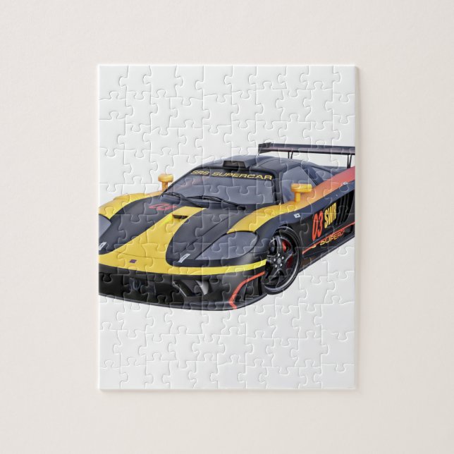 Supercar in Black and Yellow Jigsaw Puzzle (Vertical)