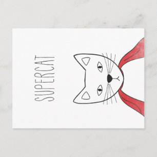 SUPERCAT postcard illustration cats