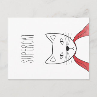 SUPERCAT postcard illustration cats