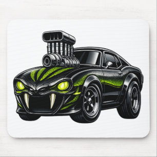 Supercharged Snake-Eye Muscle Car Mouse Pad