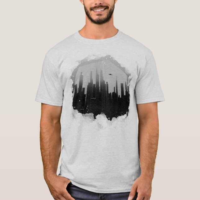 SuperCity Lansdcape BW T-Shirt (Front)