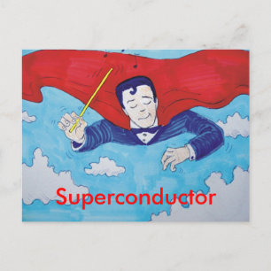 Superconductor cartoon postcard