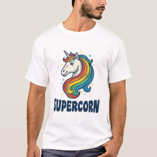 Supercorn Unicorn Vintage Engraving T-Shirt Design