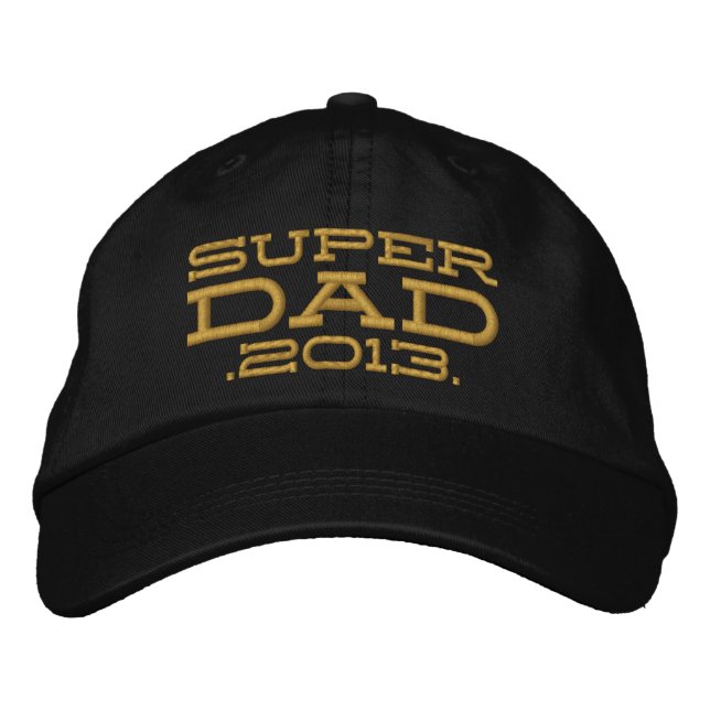Superdad Edit Year SUPER DAD Embroidered Hat (Front)