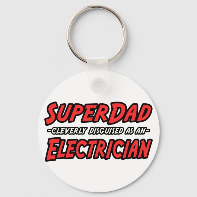 SuperDad...Electrician Keychain (Front)