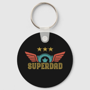 Superdad Superhero Dad Father's Day Daddy Keychain
