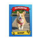 Superdog Comic Trading Card Funny Custom Dog Cards