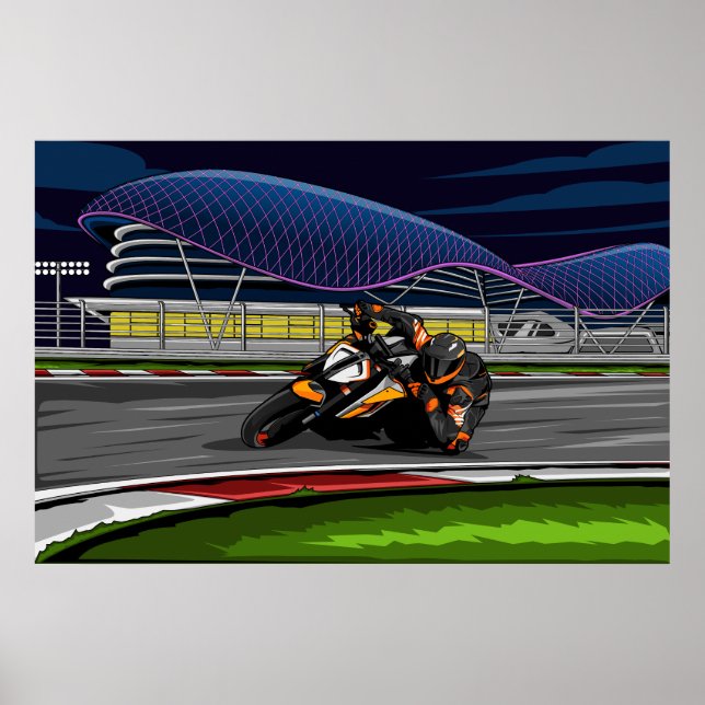 SuperDuke on the race track Poster (Front)