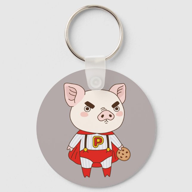 Superduper Piggy Keychain (Front)