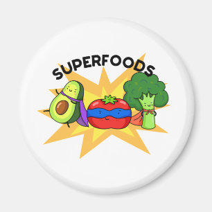 Superfoods Funny Vegetable Pun Magnet