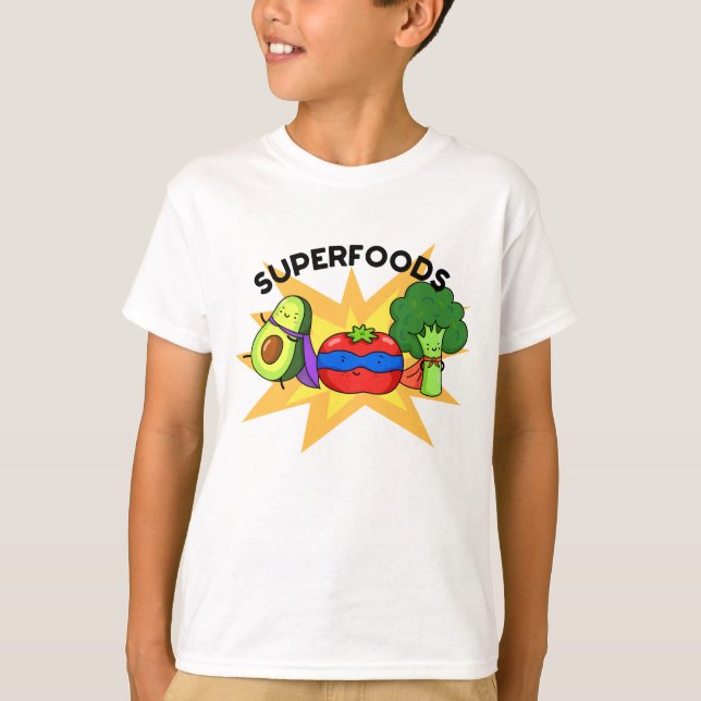 Superfoods Funny Vegetable Pun  T-Shirt (Front)
