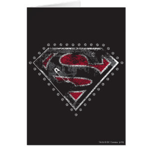 Supergirl a affligé le noir et le rouge de logo
