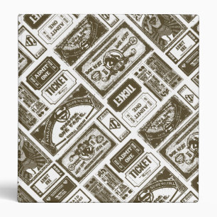 Supergirl Admit One Pattern Brown Binder