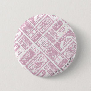 Supergirl Admit One Pattern Pink 2 Inch Round Button