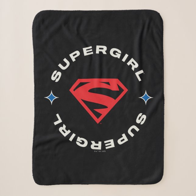 Supergirl Age of Heroes Circle S-Shield Sherpa Blanket (Front)