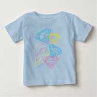 Supergirl and Logo Coloured Outlines