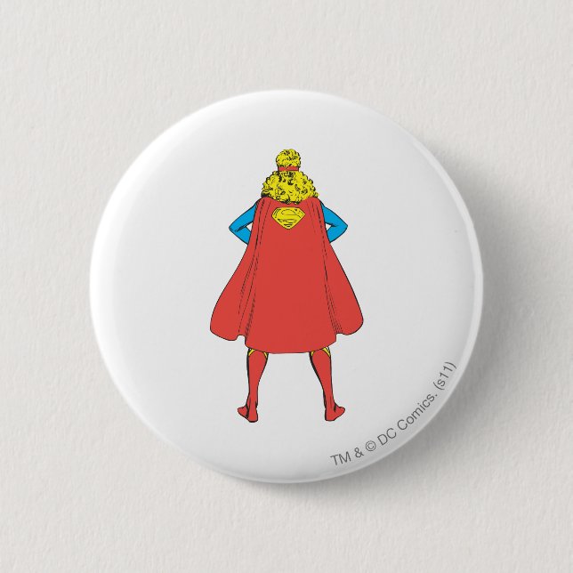 Supergirl Back View 2 Inch Round Button (Front)