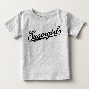 Supergirl Baseball All-Star Name Logo Baby T-Shirt