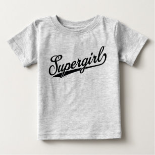 Supergirl Baseball All-Star Name Logo Baby T-Shirt