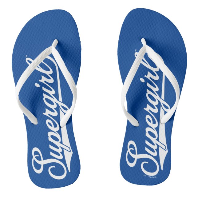 Supergirl Baseball All-Star Name Logo Flip Flops (Footbed)
