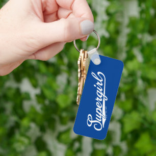 Supergirl Baseball All-Star Name Logo Keychain