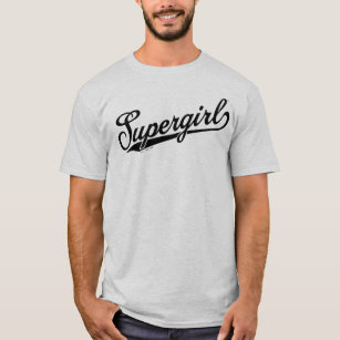Supergirl Baseball All-Star Name Logo T-Shirt