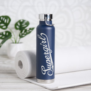 Supergirl Baseball All-Star Name Logo Water Bottle