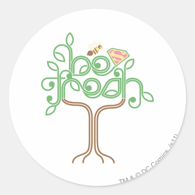 Supergirl Be Fresh Classic Round Sticker (Front)