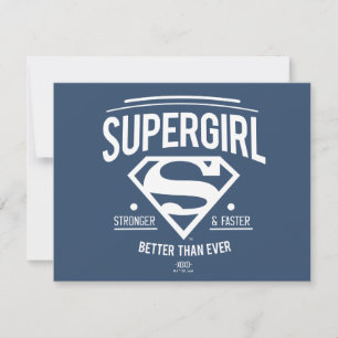 Supergirl Better Than Ever Retro Graphic Card